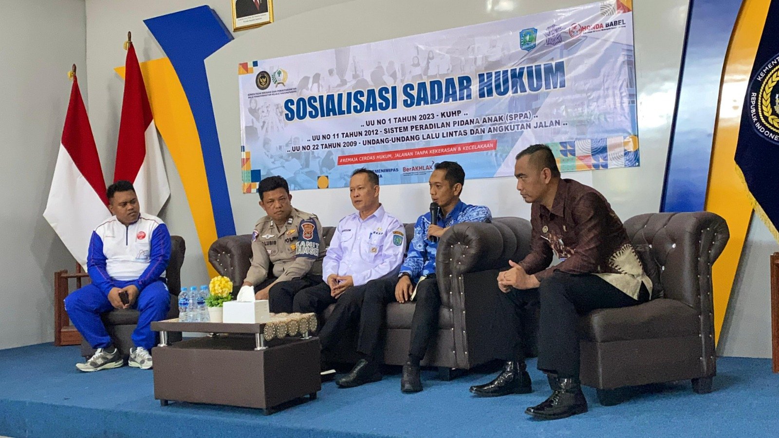 Kolaborasi Lintas Sektor, Bapas Tanjungpandan Gelar Sosialisasi Sadar Hukum bagi Generasi Muda Belitung